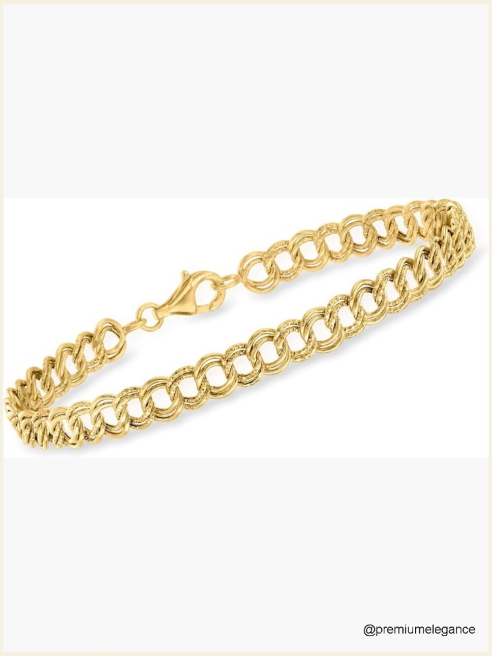 10kt Yellow Gold Curb-Link Bracelet 8in Lobster Clasp